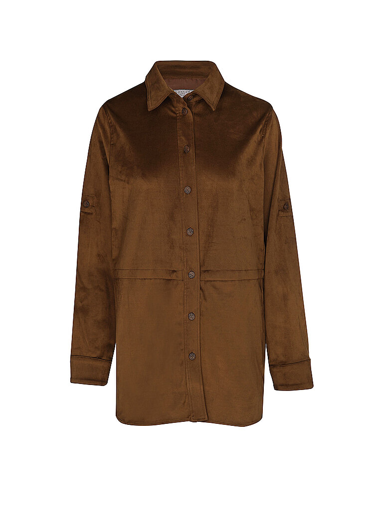 Veste aspect cuir marron L