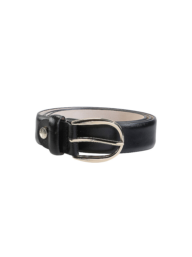 Vanzetti Ceinture en cuir noir 95