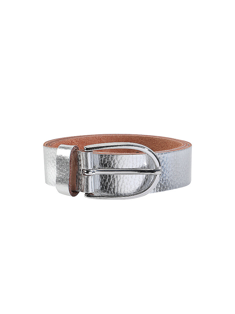 Ceinture en cuir argent 80