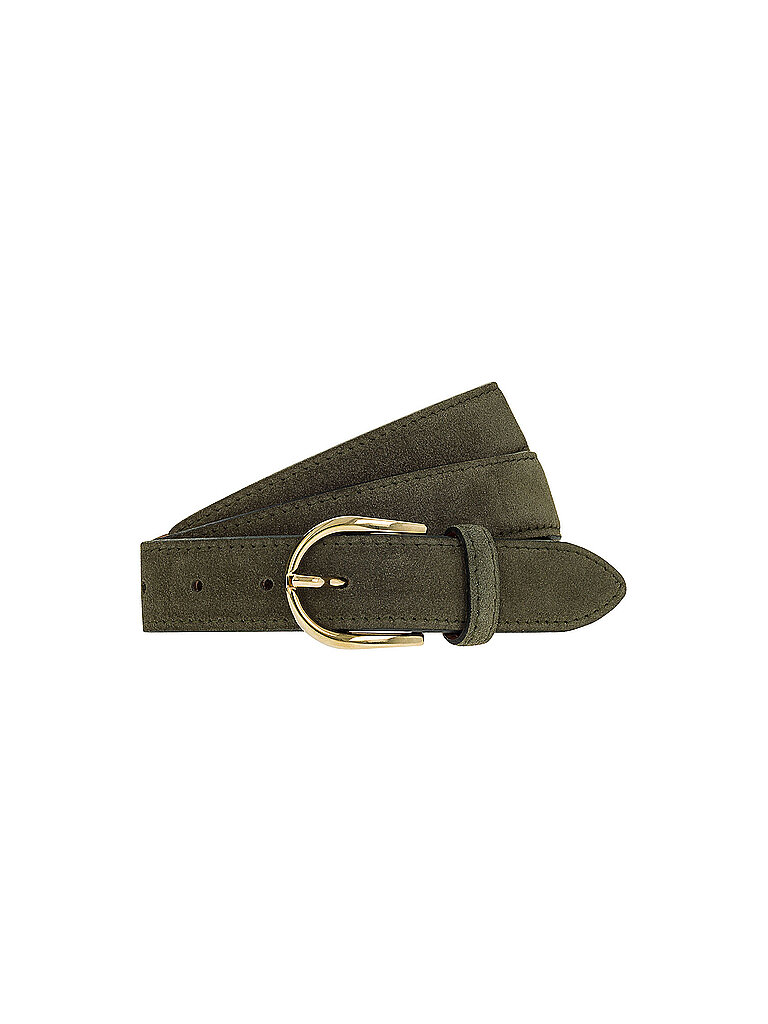 Ceinture en cuir olive 95