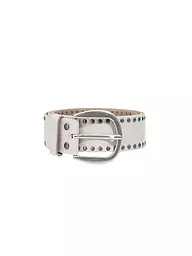 VANZETTI | Ceinture en cuir | Crème