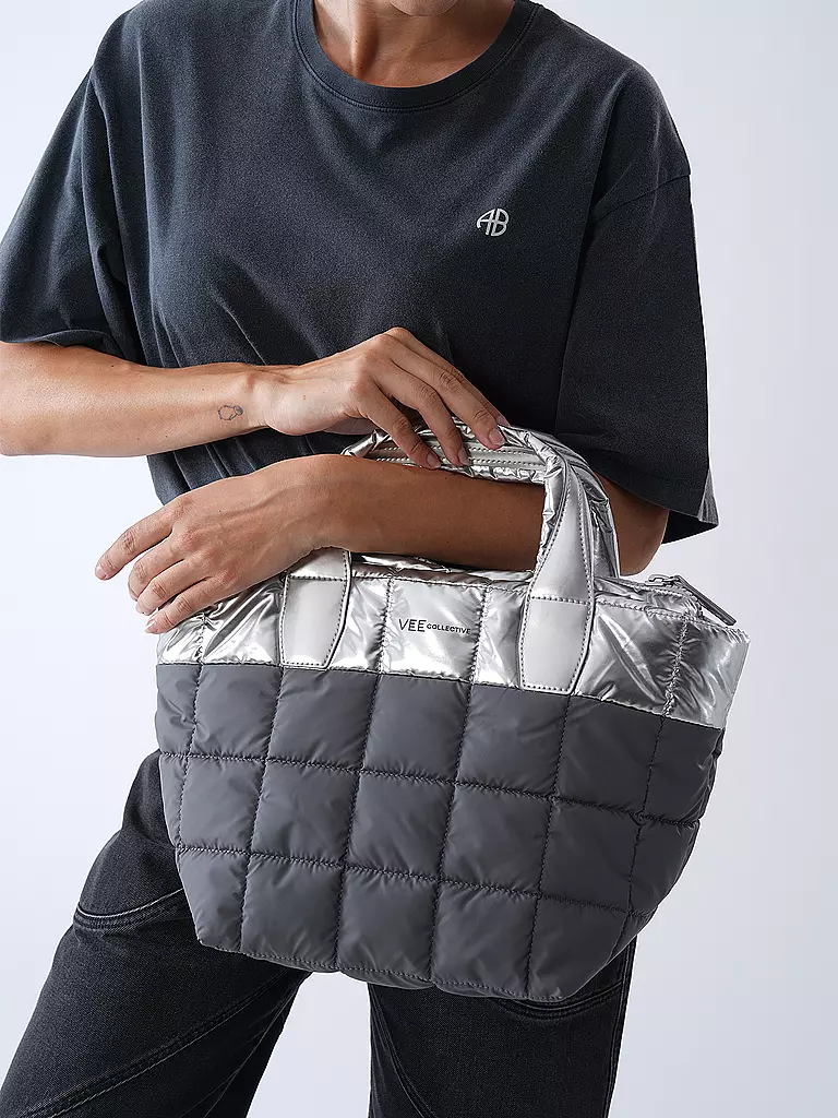 VEE COLLECTIVE | Sac - Shopper PORTER TOTE Small | silber