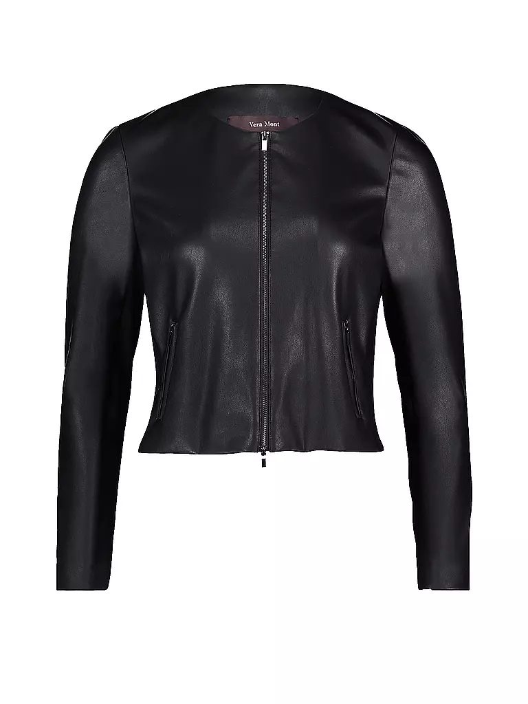 VERA MONT | Veste courte aspect cuir | schwarz