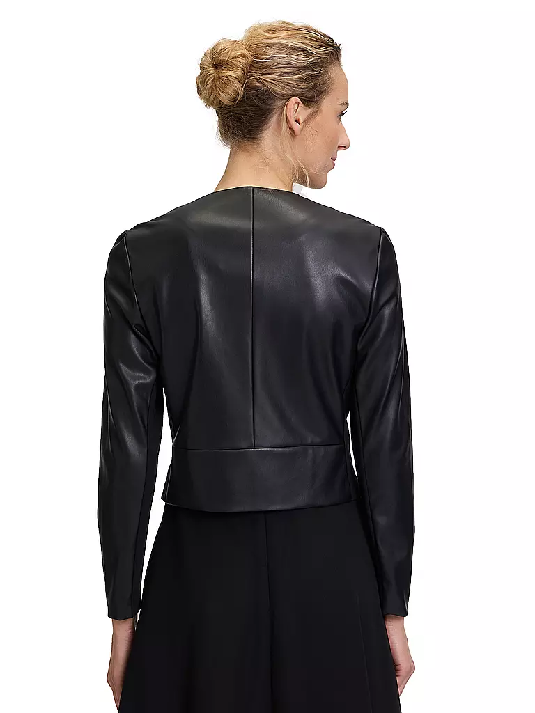 VERA MONT | Veste courte aspect cuir | schwarz