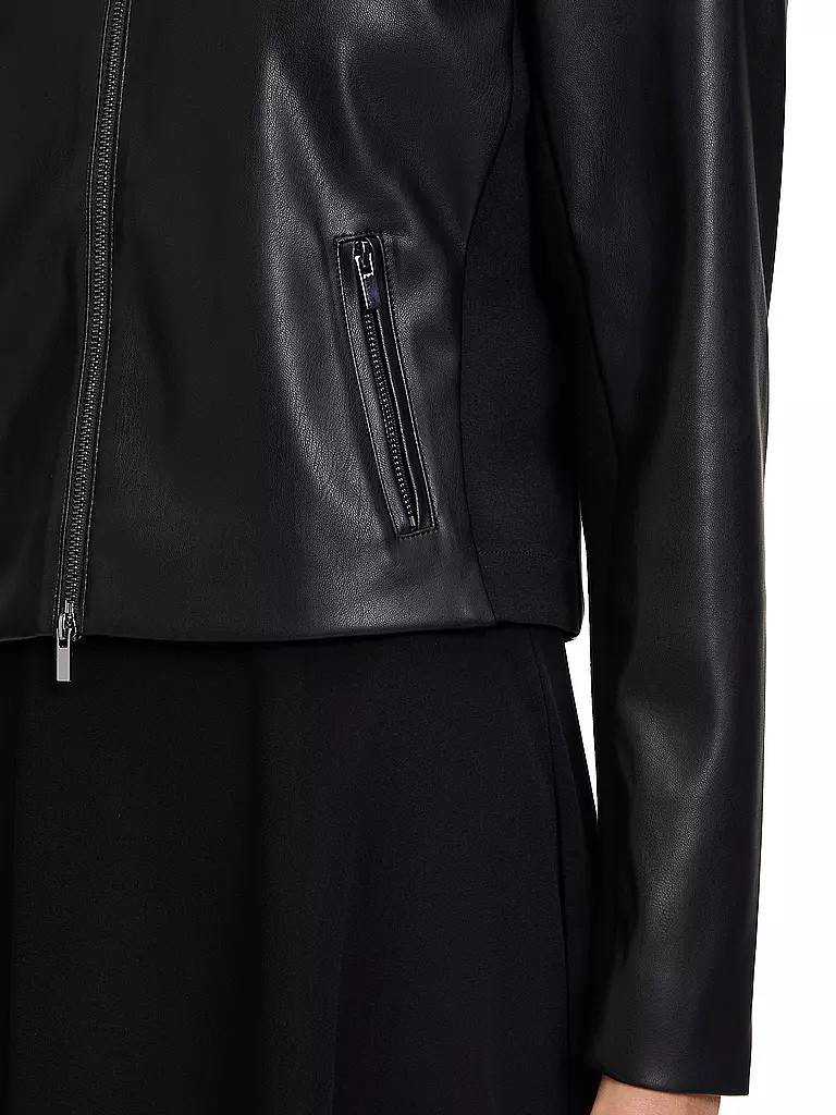 VERA MONT | Veste courte aspect cuir | schwarz