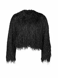 VERA MONT | Veste courte aspect fourrure | Noir