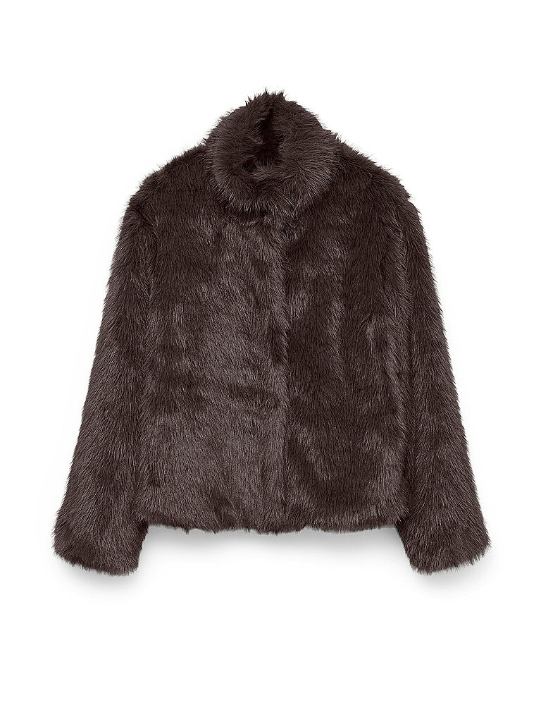 VERO MODA Veste aspect fourrure VMMONROE marron | L