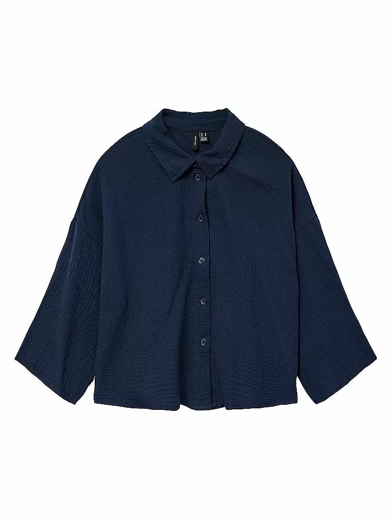 VERO MODA | Blusenshirt VMNATALI CROP | Bleu foncé