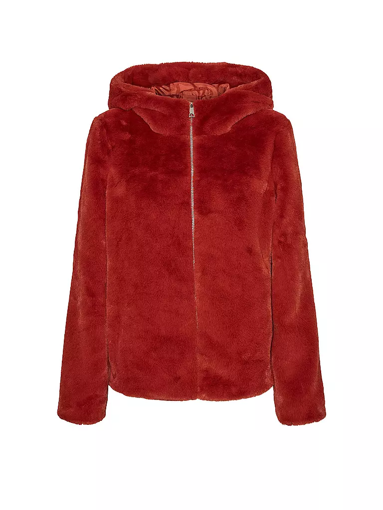 VERO MODA | Jacke in Felloptik VMSONJAHOODIE | Rouge foncé