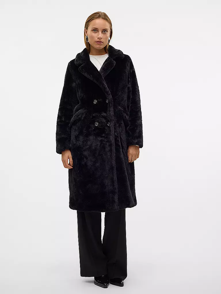 VERO MODA | Mantel in Felloptik VMSONJAELLY | Noir