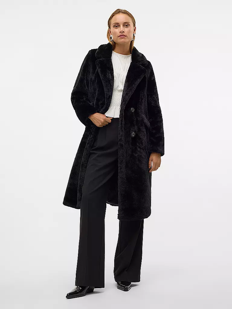 VERO MODA | Mantel in Felloptik VMSONJAELLY | Noir