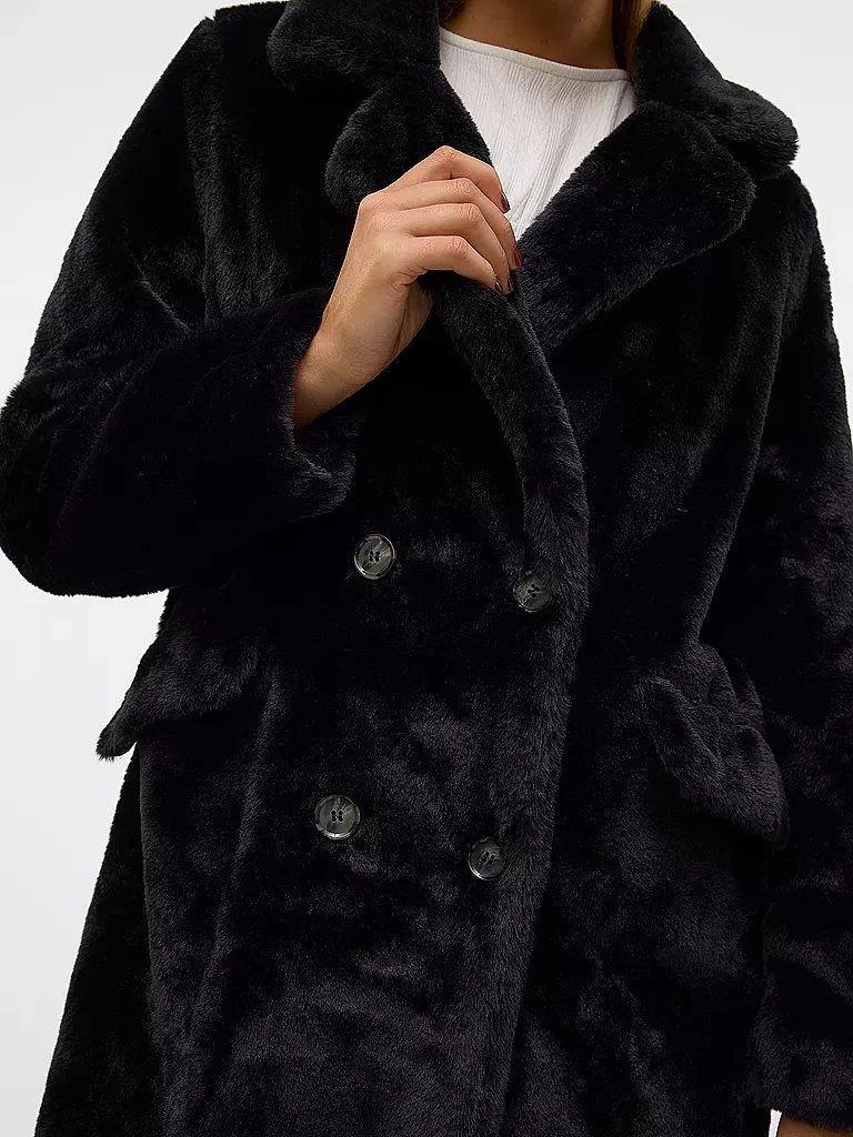 VERO MODA | Mantel in Felloptik VMSONJAELLY | Noir