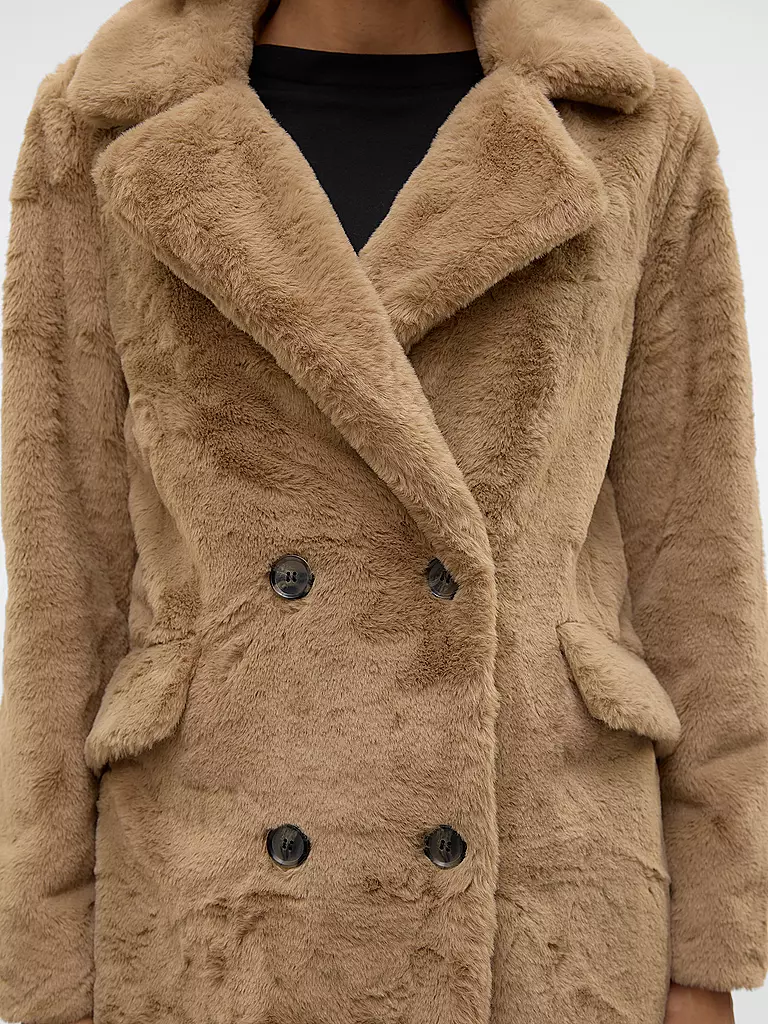 VERO MODA | Mantel in Felloptik VMSONJAELLY | Beige