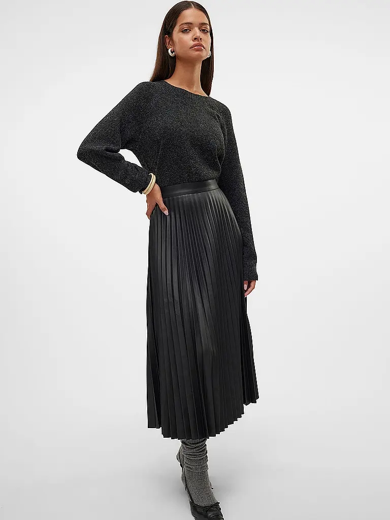 VERO MODA | Midi-jupe aspect cuir VMBELLAHOLLY | Noir