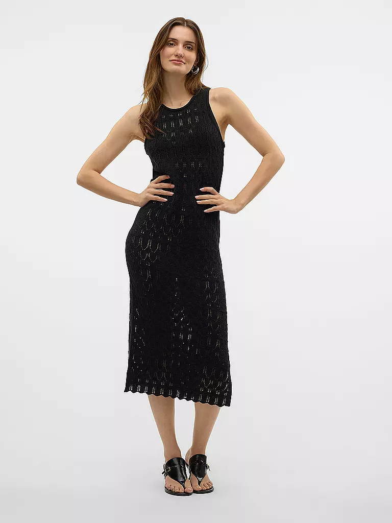 VERO MODA | Midikleid VMFABIENNE | schwarz