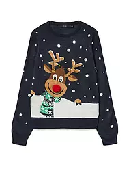 VERO MODA | Pullover VMFROSTYDEER | Bleu foncé