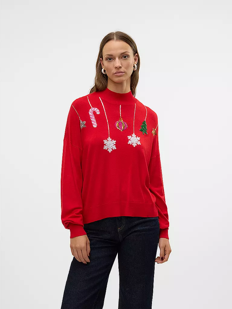 VERO MODA | Pullover VMNEWQUEENGUARD | Rouge