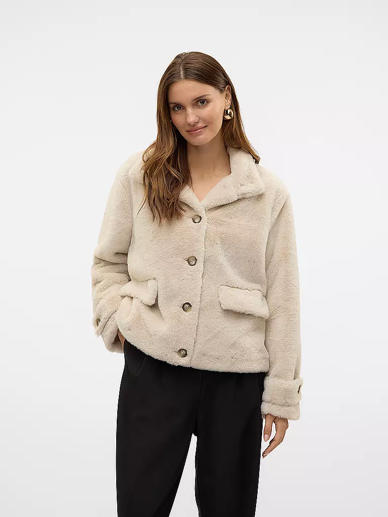 VERO MODA | Veste aspect fourrure VMSONJAEVA | Beige