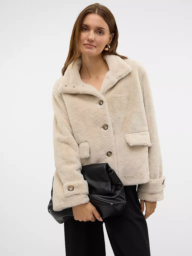 VERO MODA | Veste aspect fourrure VMSONJAEVA | Beige