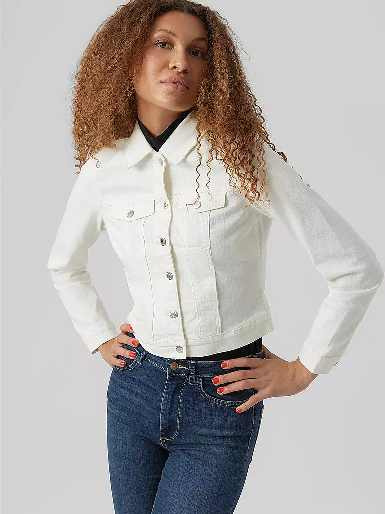 VERO MODA | Veste en jean slim VMLUNA | Blanc