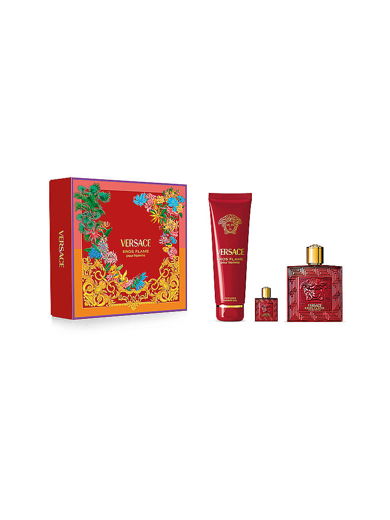 VERSACE Coffret Cadeau Eros Flame Pour Homme Set 150ml / 100ml / 5ml