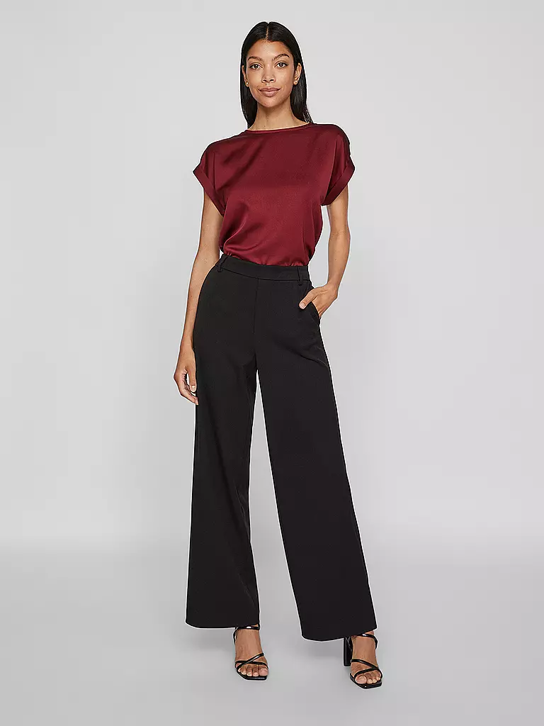 VILA | T-shirt blouse VIELLETTE | Rouge foncé
