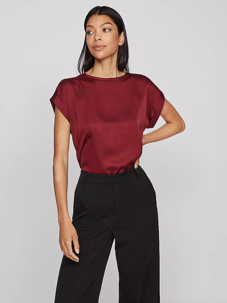 VILA | T-shirt blouse VIELLETTE | Rouge foncé