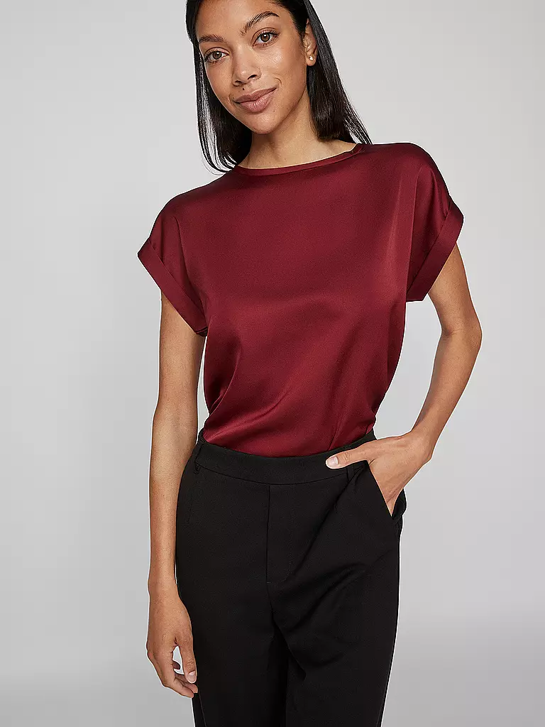 VILA | T-shirt blouse VIELLETTE | Rouge foncé