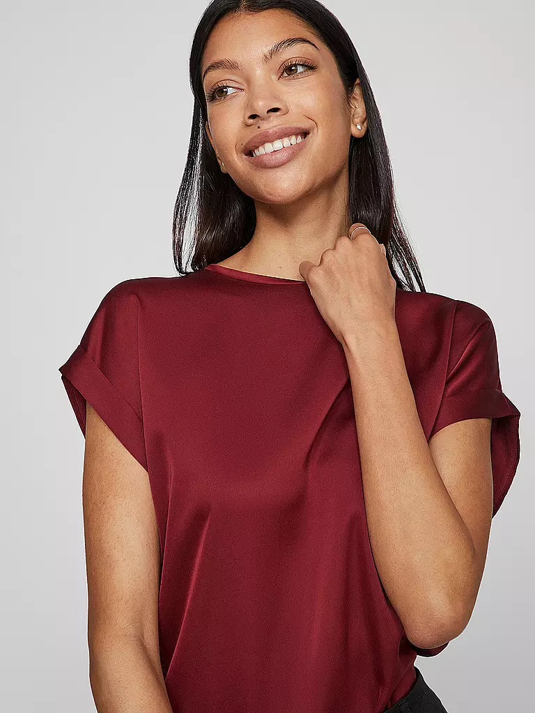 VILA | T-shirt blouse VIELLETTE | Rouge foncé