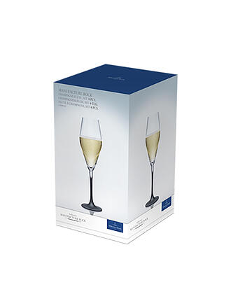 VILLEROY & BOCH | Set de 4 verres à champagne Manufacture Rock 260 ml