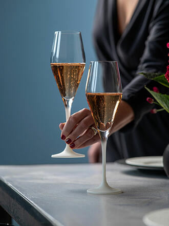 VILLEROY & BOCH | Set de 4 verres à champagne MANUFACTURE ROCK BLANC GLAS