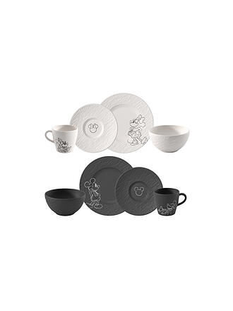 VILLEROY & BOCH | Set de petit-déjeuner 8 pièces MANUFACTURE-MICKEY MOUSE Blanc/Noir