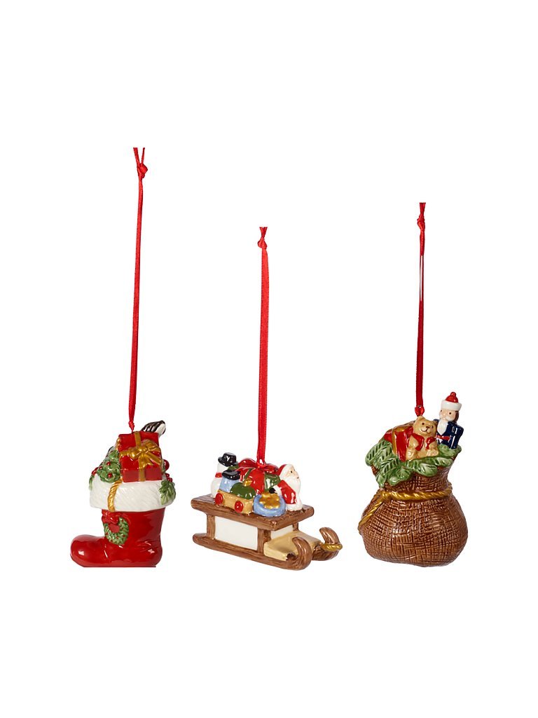 VILLEROY & BOCH Ornement de Noël 3 pièces 5x5x8cm BONHOMMES DE - vue 2