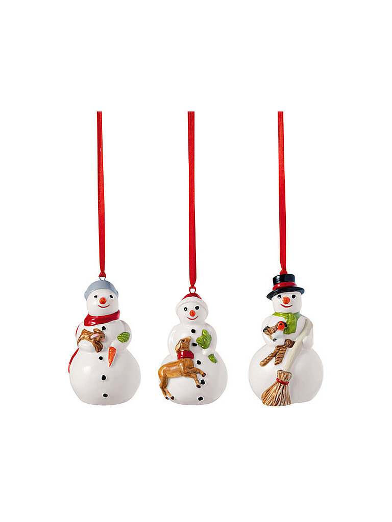 VILLEROY & BOCH Ornement de Noël 3 pièces 5x5x8cm BONHOMMES DE