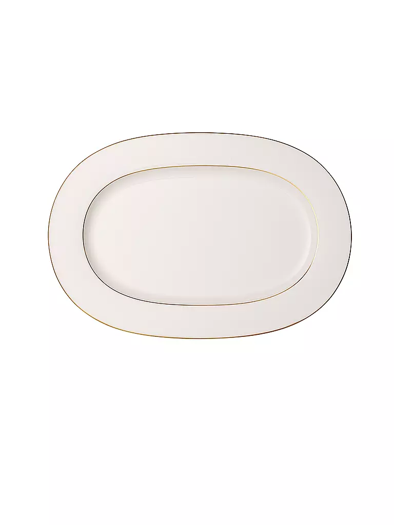 VILLEROY & BOCH SIGNATURE | Plat ovale "Anmut Gold" 41cm | Blanc