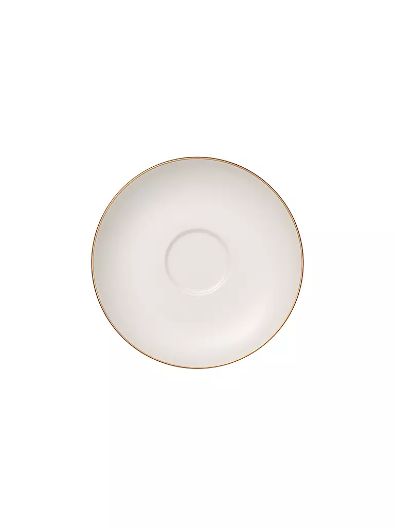VILLEROY & BOCH SIGNATURE | Soucoupe à café "Anmut Gold" 15cm | weiss