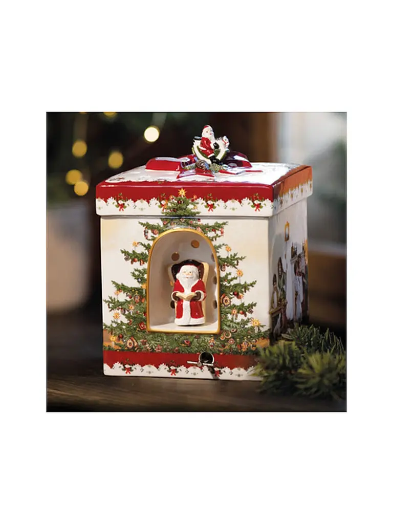 VILLEROY & BOCH | Boîte à musique Toy's Delight paquet carré 17x17x21cm | Multicolore