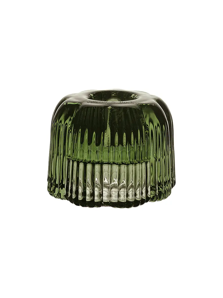 VILLEROY & BOCH | Bougeoir 2en1 6x4,5cm FLEUR VERT | Vert foncé
