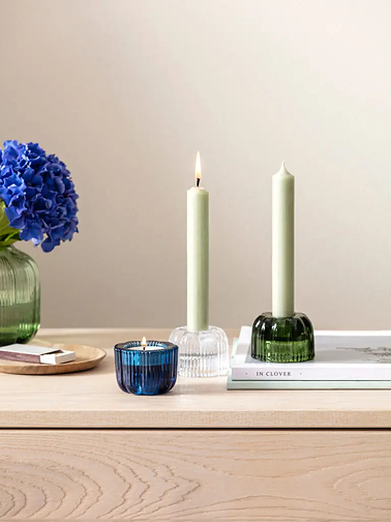 VILLEROY & BOCH | Bougeoir 2en1 6x4,5cm FLEUR VERT | Vert foncé
