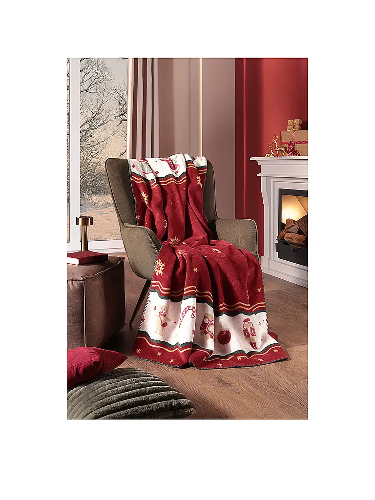 VILLEROY & BOCH | Couverture - Plaid 150x200cm TOYS DELIGHTGHT Ruby | dunkelrot