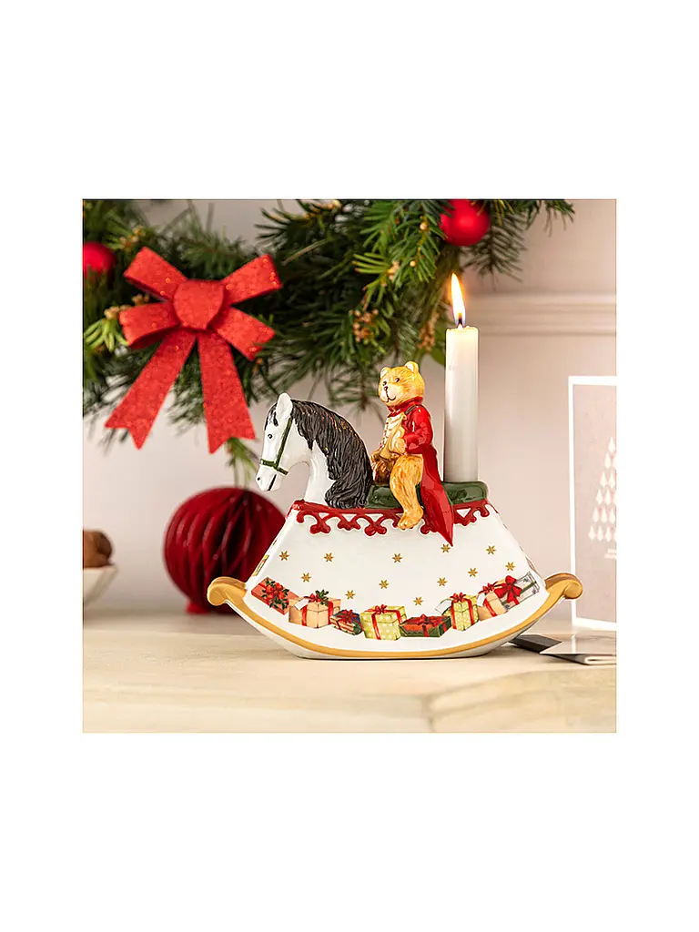 VILLEROY & BOCH | Décoration de Noël Cheval à bascule Toy's Delight 21,5x9x17cm | Multicolore