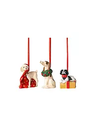 VILLEROY & BOCH | Ornement de Noël 3 pièces 5x5x8cm BONHOMMES DE NEIGE | Multicolore
