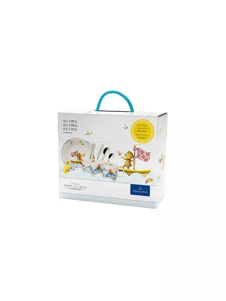 VILLEROY & BOCH | Service de table pour enfants en porcelaine Happy as a Bear 7 pièces | bunt