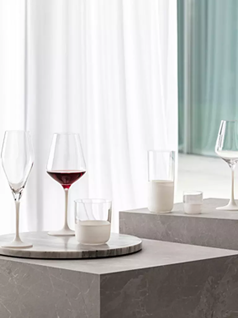 VILLEROY & BOCH | Set de 4 verres à champagne MANUFACTURE ROCK BLANC GLAS | weiss