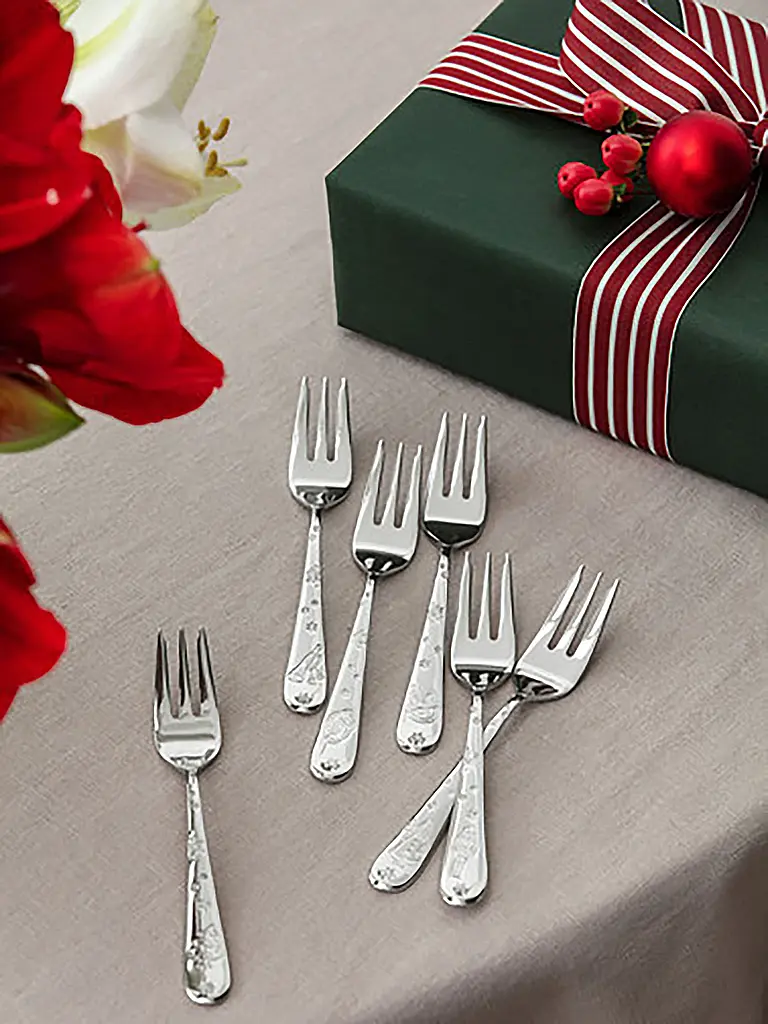 VILLEROY & BOCH | Set de fourchettes à gâteau 6 pièces | Argent