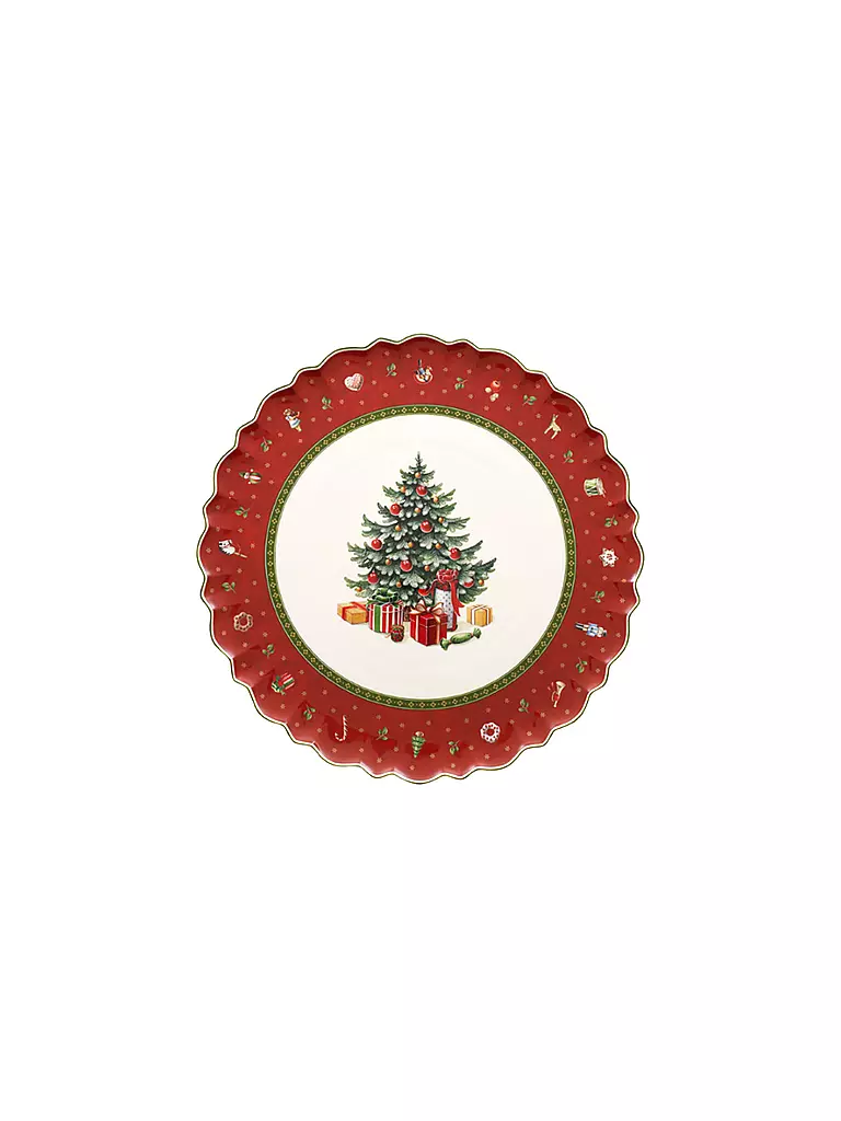 VILLEROY & BOCH | Toy's Delight Plateau à gâteau rond 33cm | dunkelrot