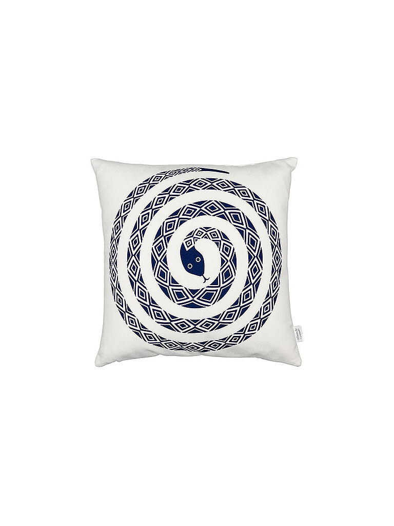 VITRA+Coussin+Graphic+Print+Snake+40x40cm+blanc