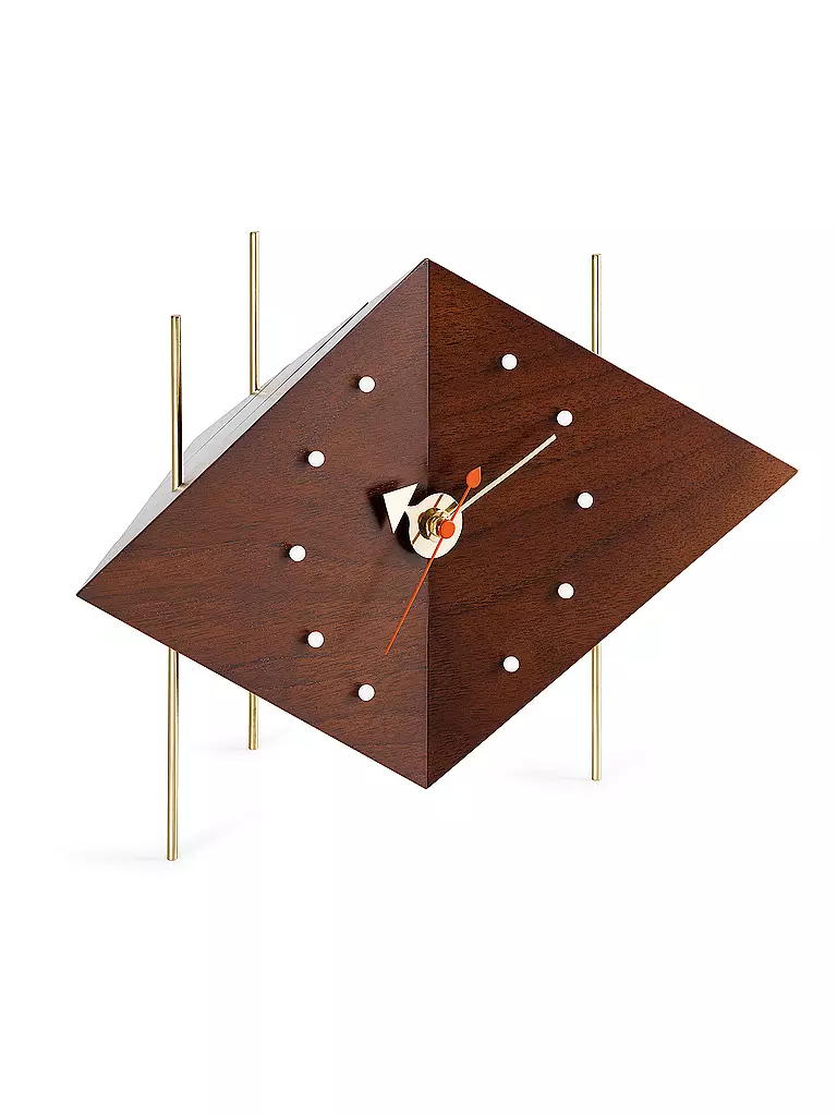 VITRA | Horloge de table - Diamond Clock Noyer massif | Marron