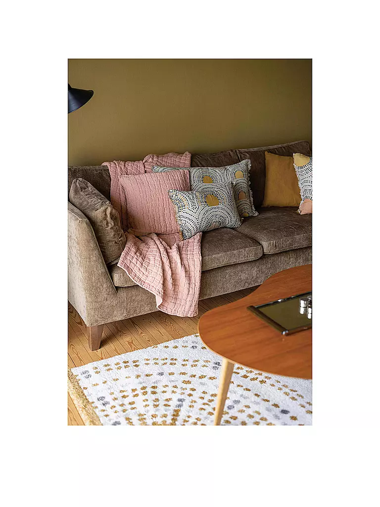 VIVARAISE | Couverture - Plaid 130x200cm Argile | 