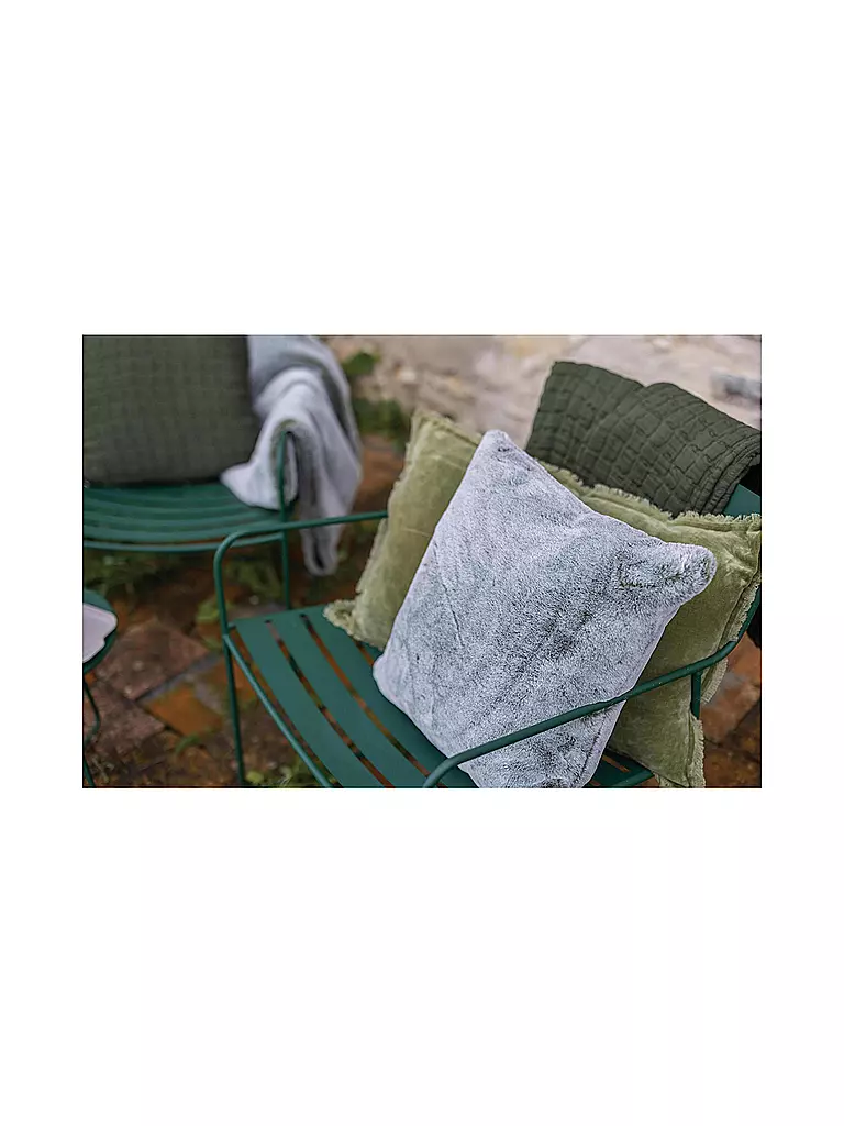 VIVARAISE | Couverture - Plaid 130x200cm Olive | 